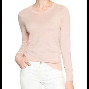 Banana Republic double scallop crew neck sweater